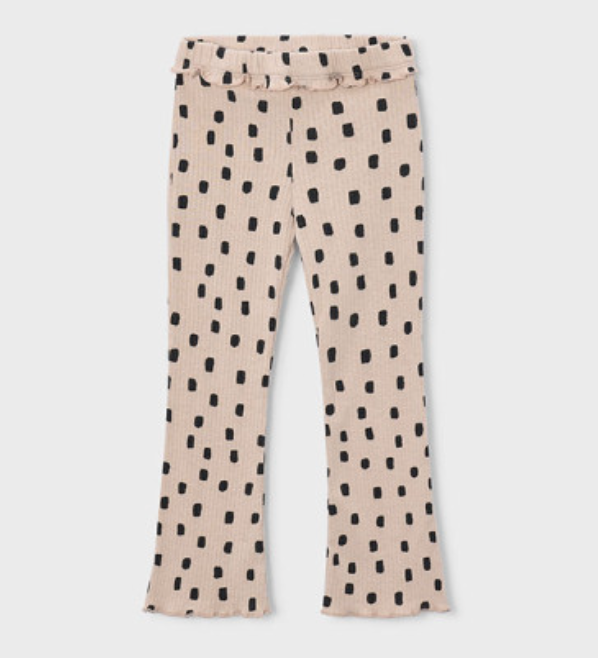 Dot Ribbed Flare Leggings