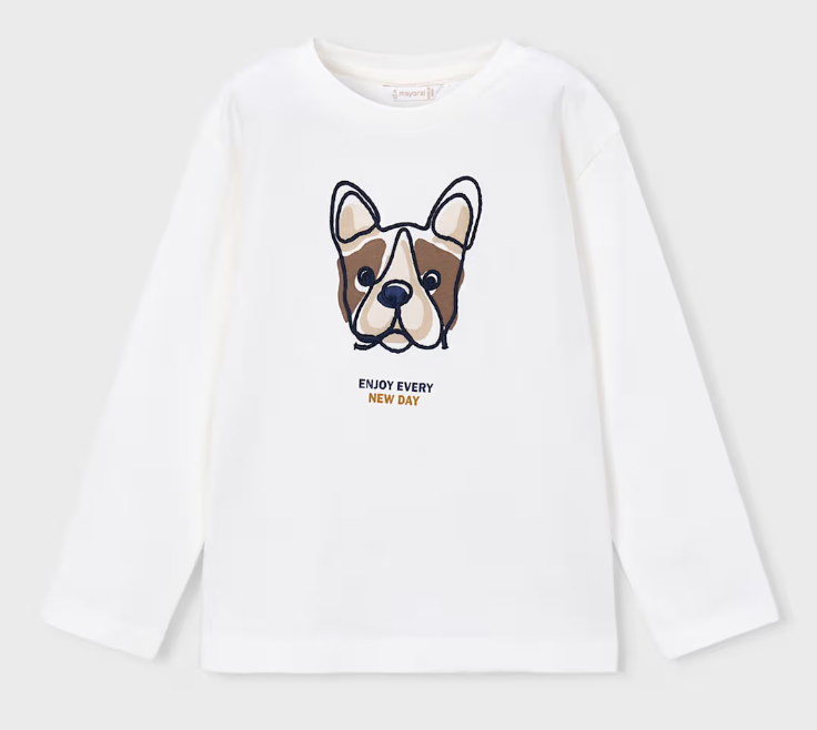 Embroidered Bulldog T-Shirt