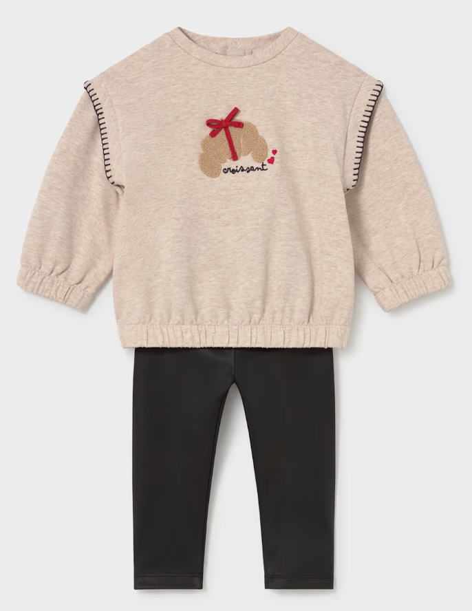 Croissant Sweatshirt and Leggings