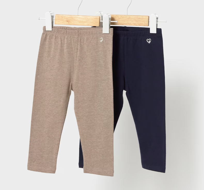 Navy and Beige Legging 2 Pack
