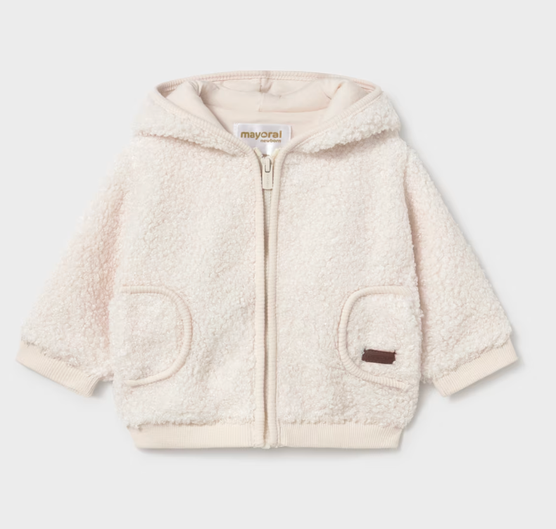 Faux Fur Zip Up Sweatshirt