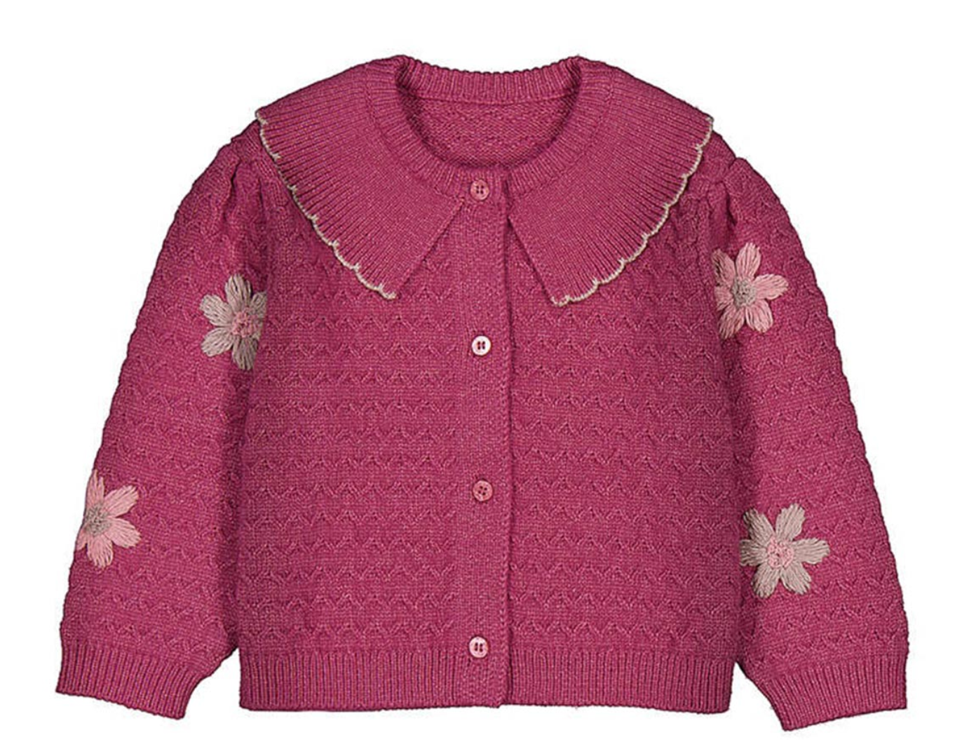 Knit Sweater with Flower Detail