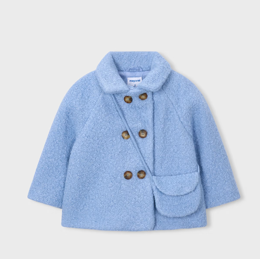 Girl Terry Coat With Bag