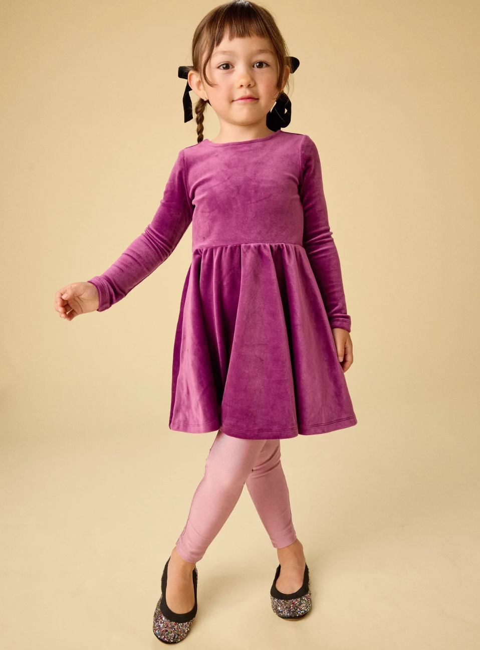 Cosmic Berry Velour Ballet Dress