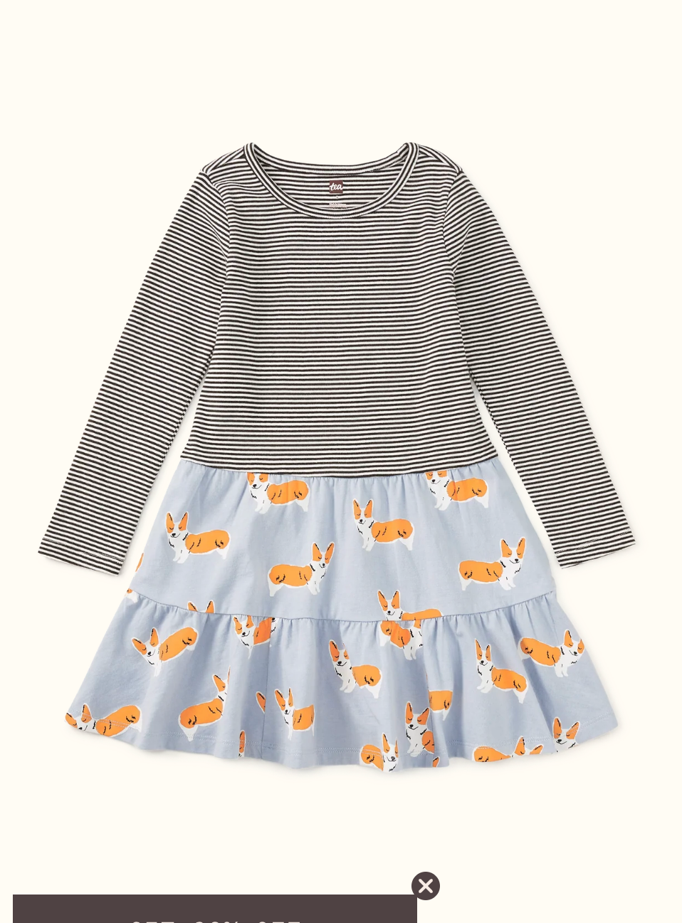 Cutie Corgies Tiered Skirted Dress