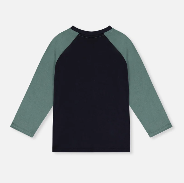 Raglan T-Shirt Dark Blue and Green