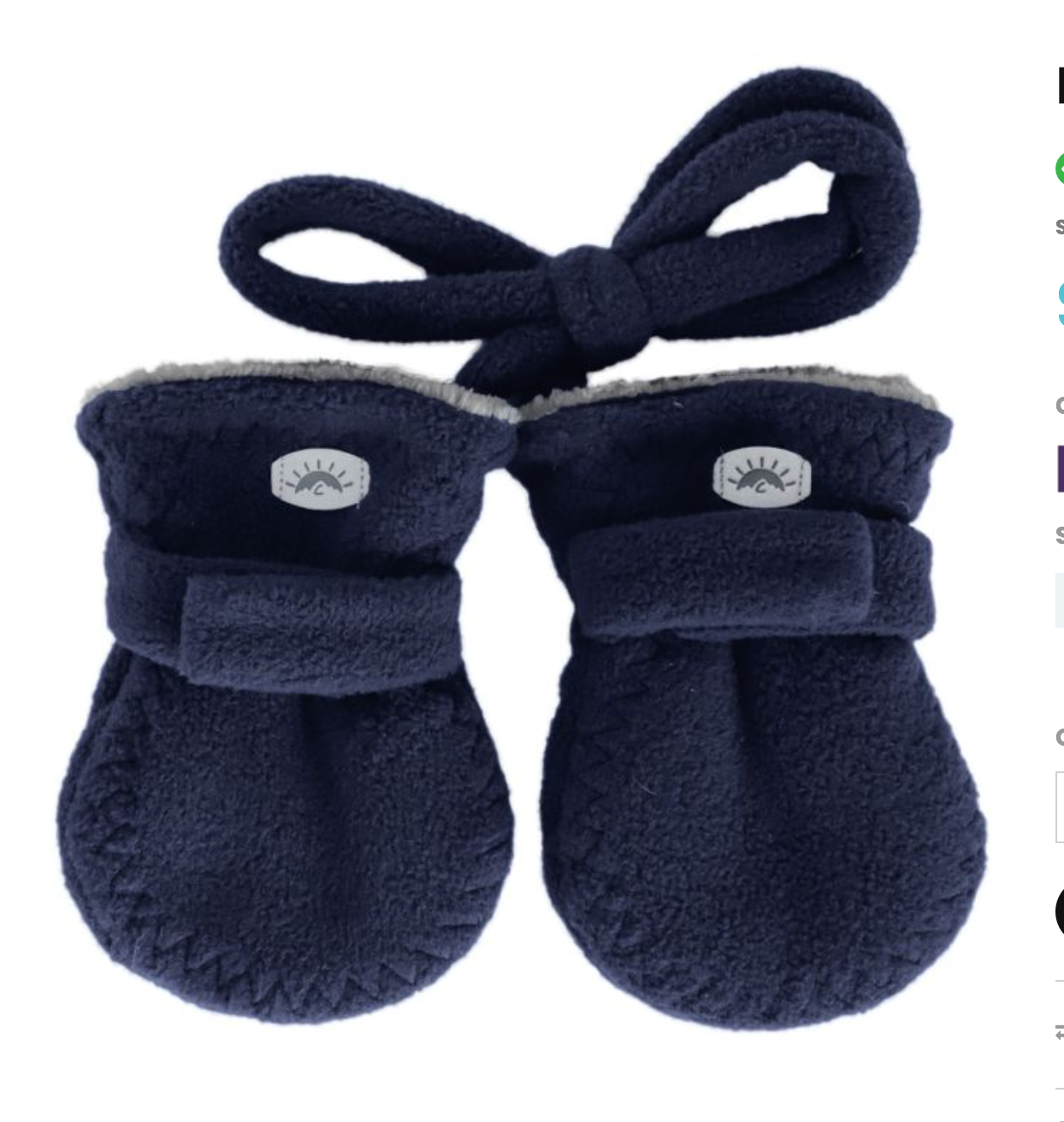 Fleece Mitten with Cord