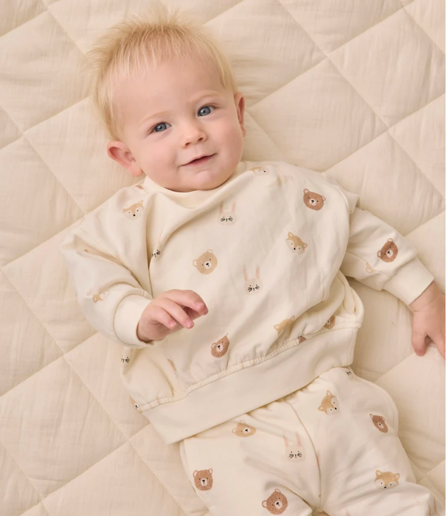 Relaxed Fleece Sweatshirt and Pant Set