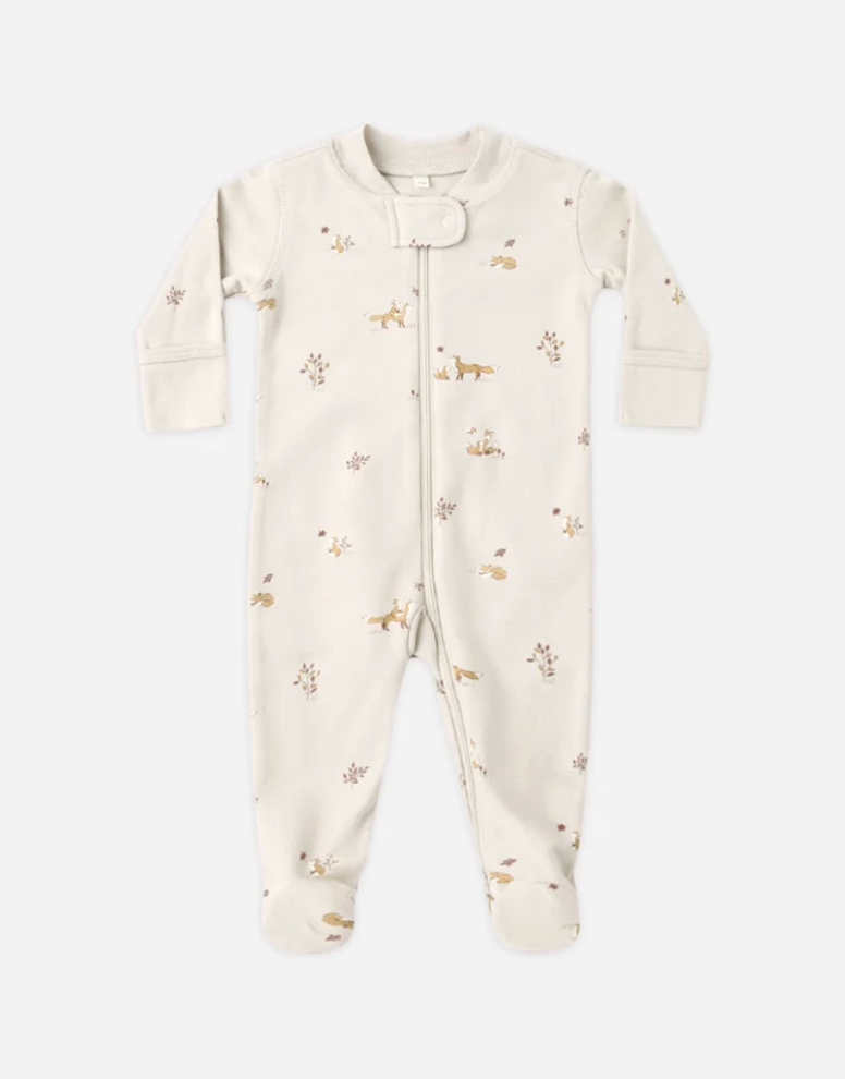Zip Long Sleeve Sleeper Footie Fox Land
