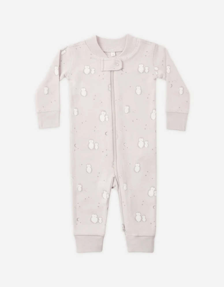 Zip Long Sleeve Sleeper Footie Owls