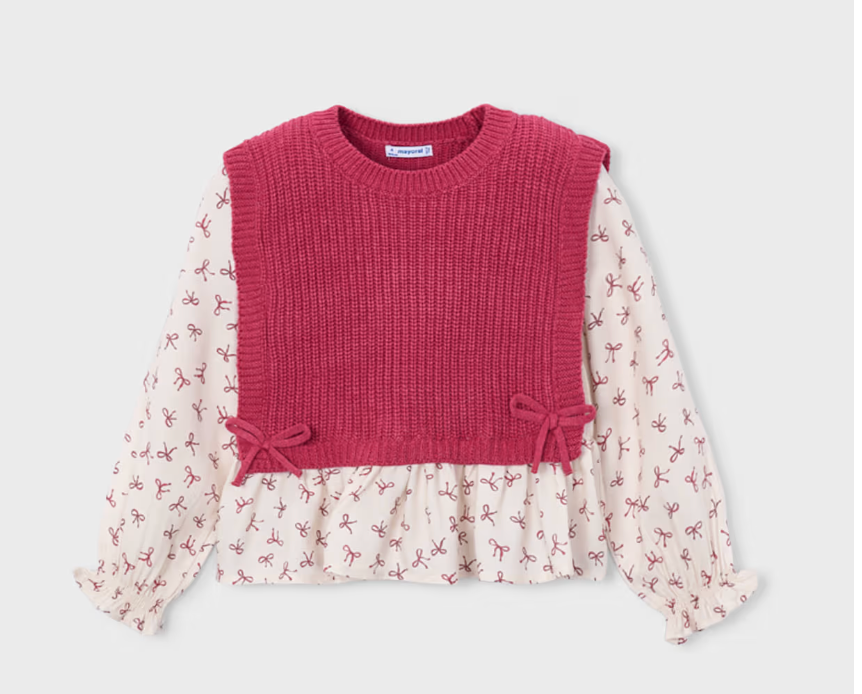 Shirt with Sweater Top
