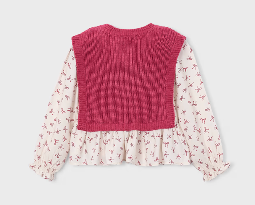 Shirt with Sweater Top