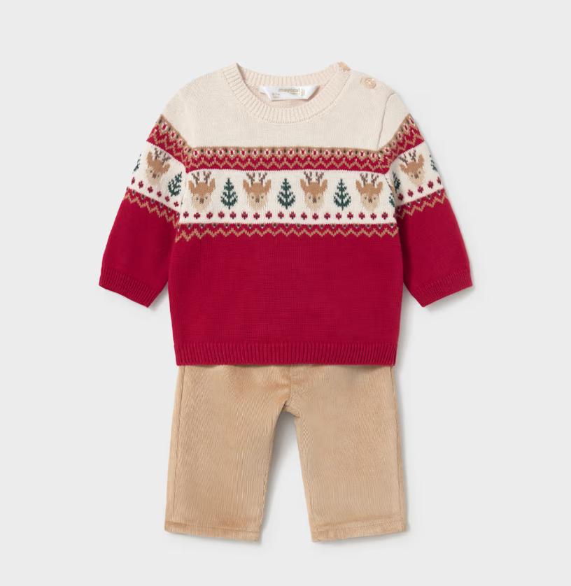 Newborn Boy Pants and Sweater Set