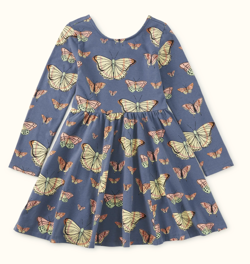 Skyfield Butterflies Print Ballet Dress