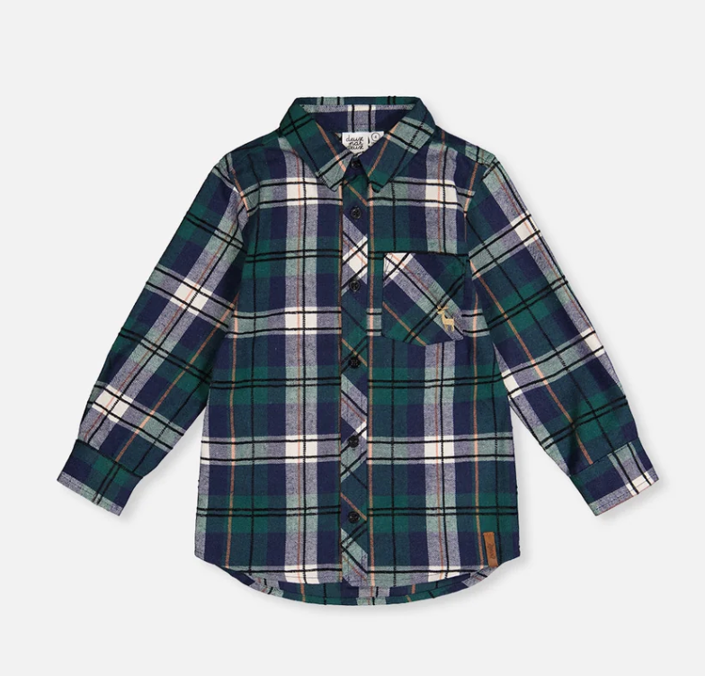 Plaid Shirt Blue And Green