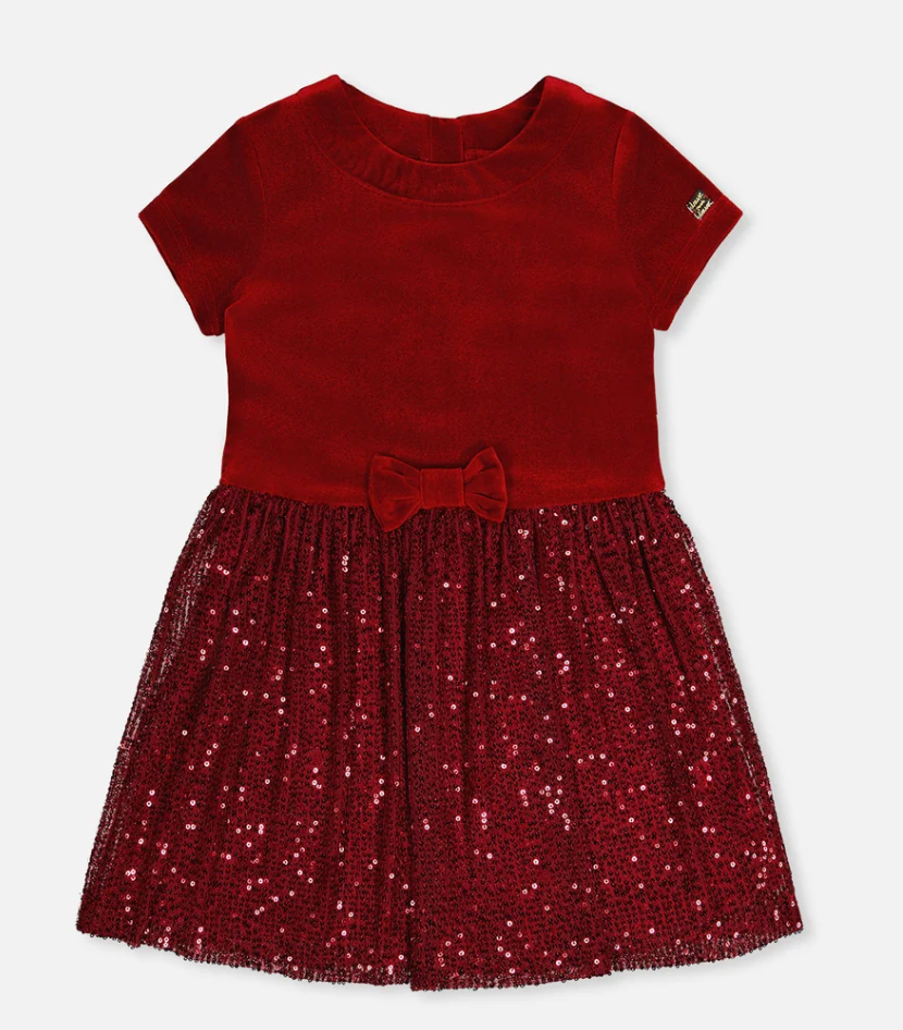 Short Sleeve Sequin Dress