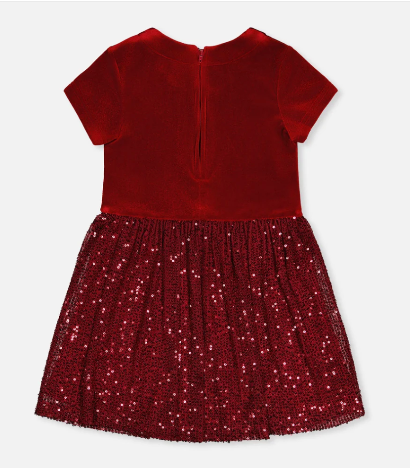 Short Sleeve Sequin Dress