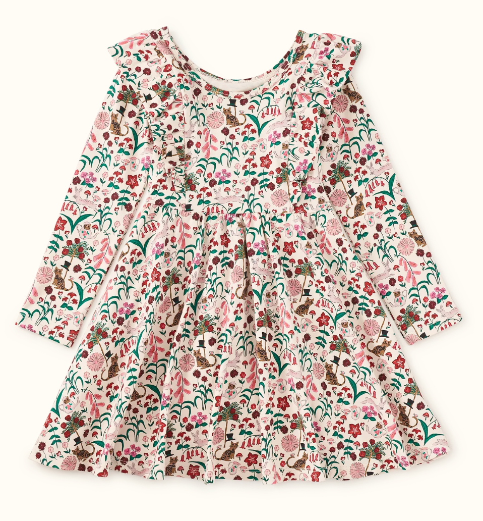 Tea Party Floral Ruffle Dress