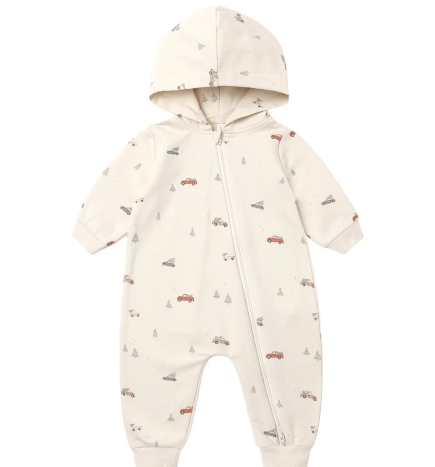 Hooded Jumpsuit Holiday Drive