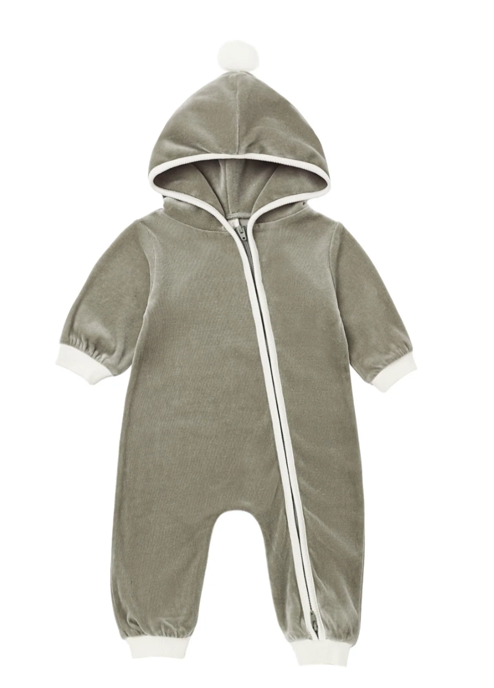 Velour Zip Jumpsuit - Spruce