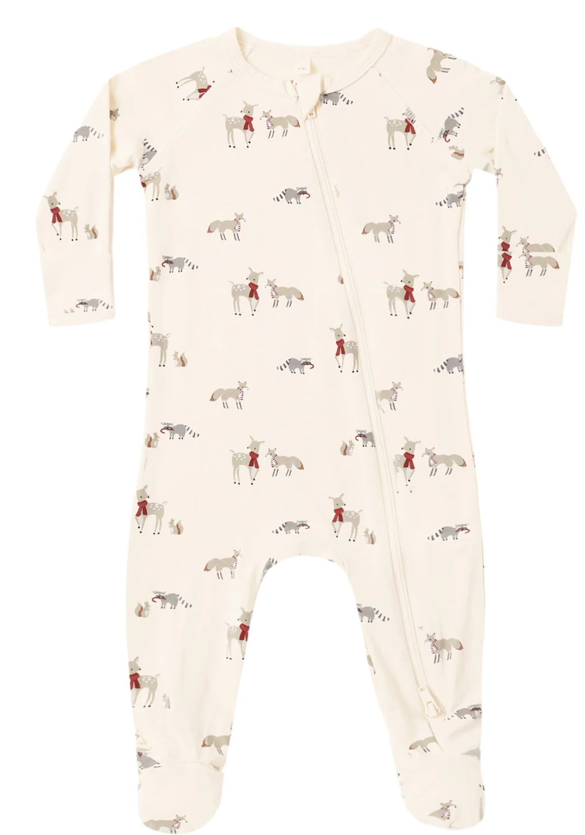 Bamboo Zip Footie - Forest Friends