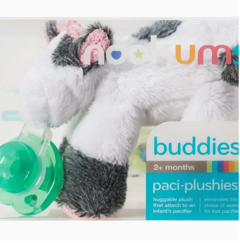 Side top view ofNookums Paci-Plushie