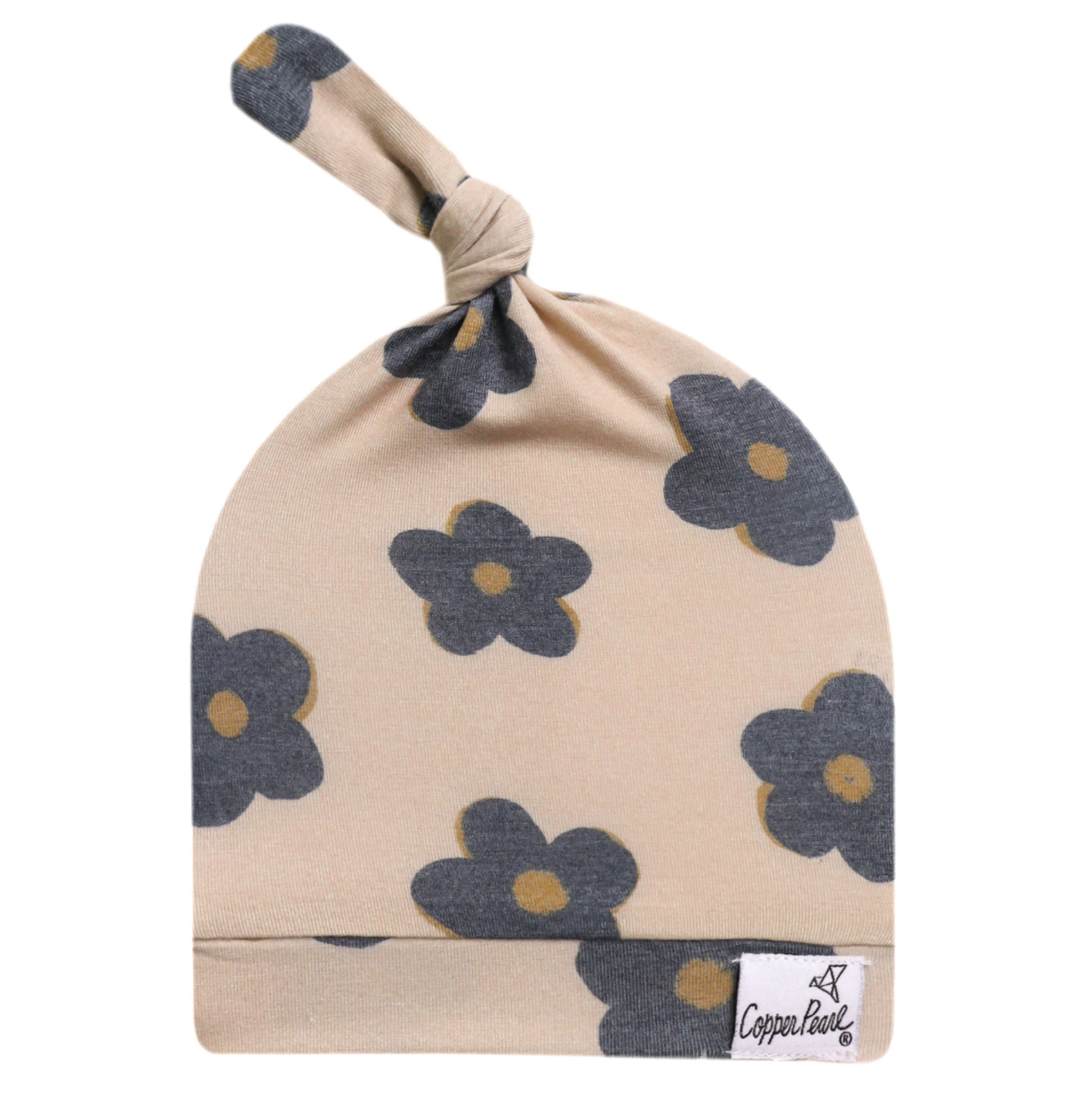 Copper Pearl Top Knot Hat