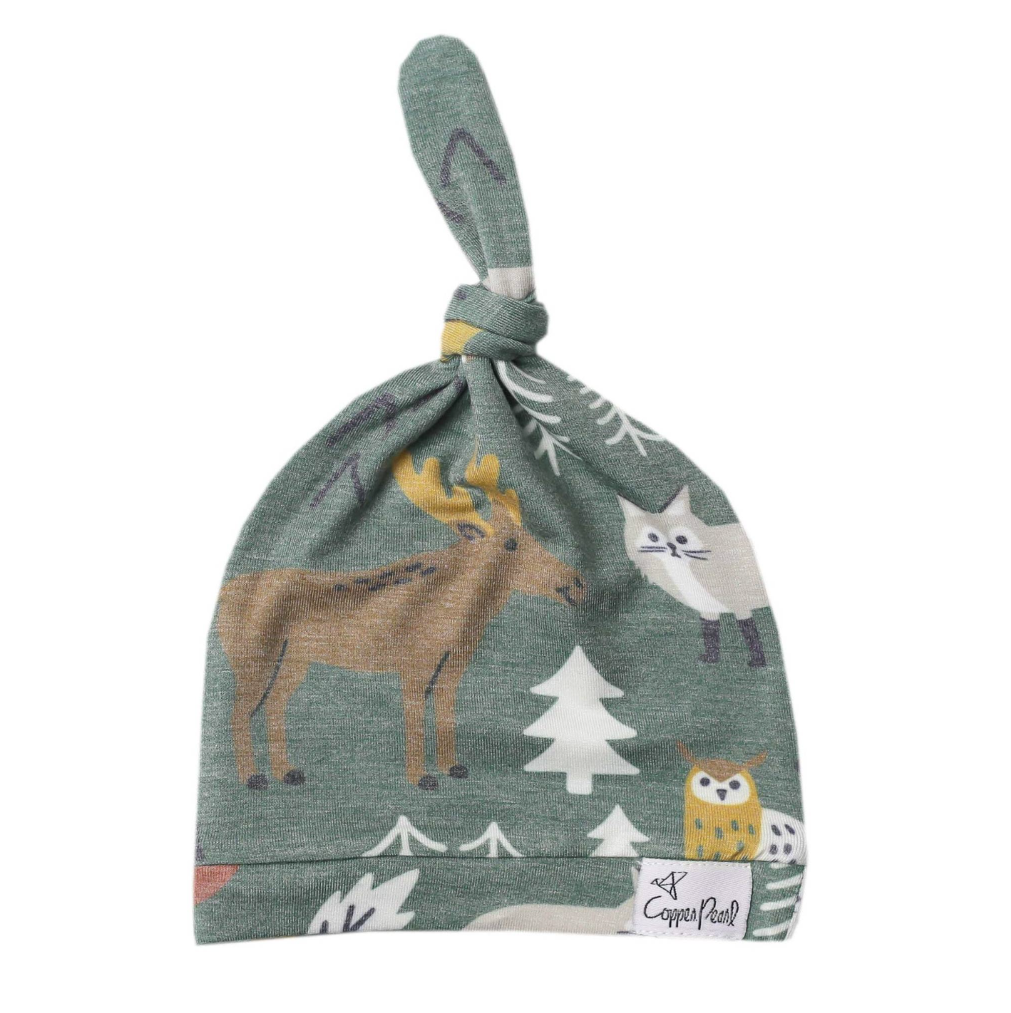 Copper Pearl Top Knot Hat