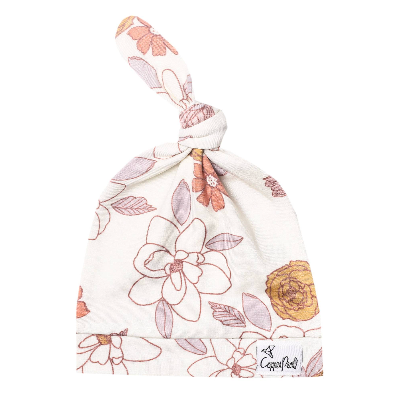 Copper Pearl Top Knot Hat