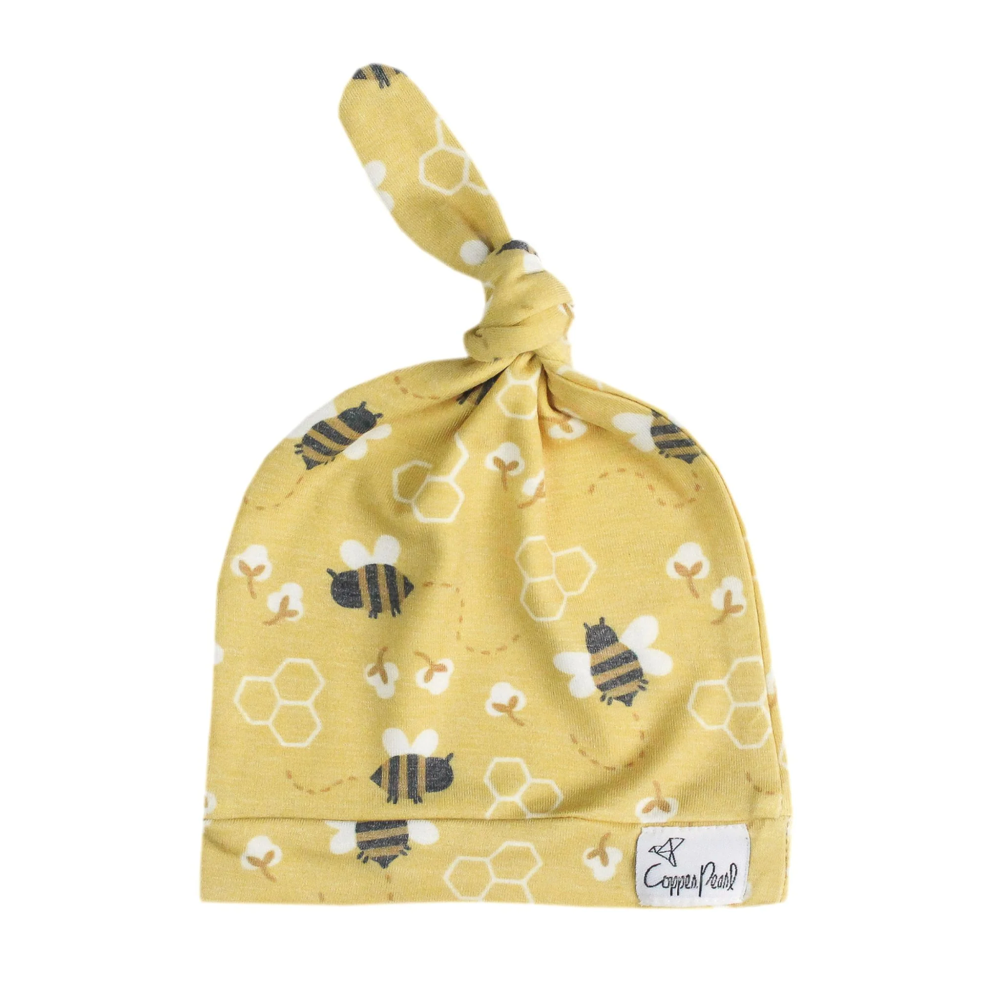 Copper Pearl Top Knot Hat