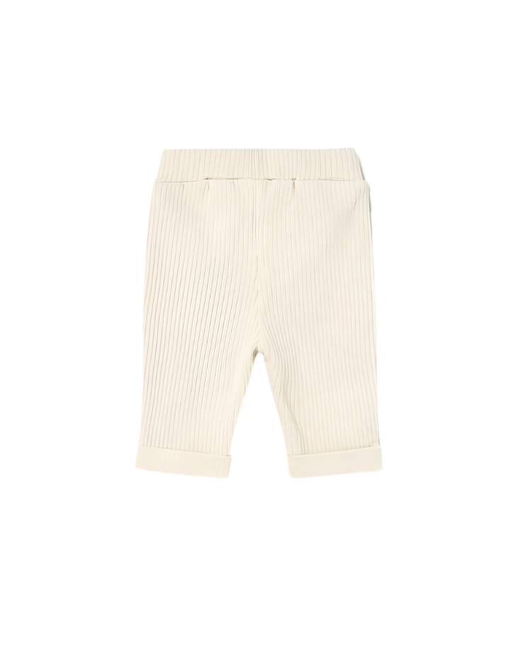 Cream Ribbed Pants