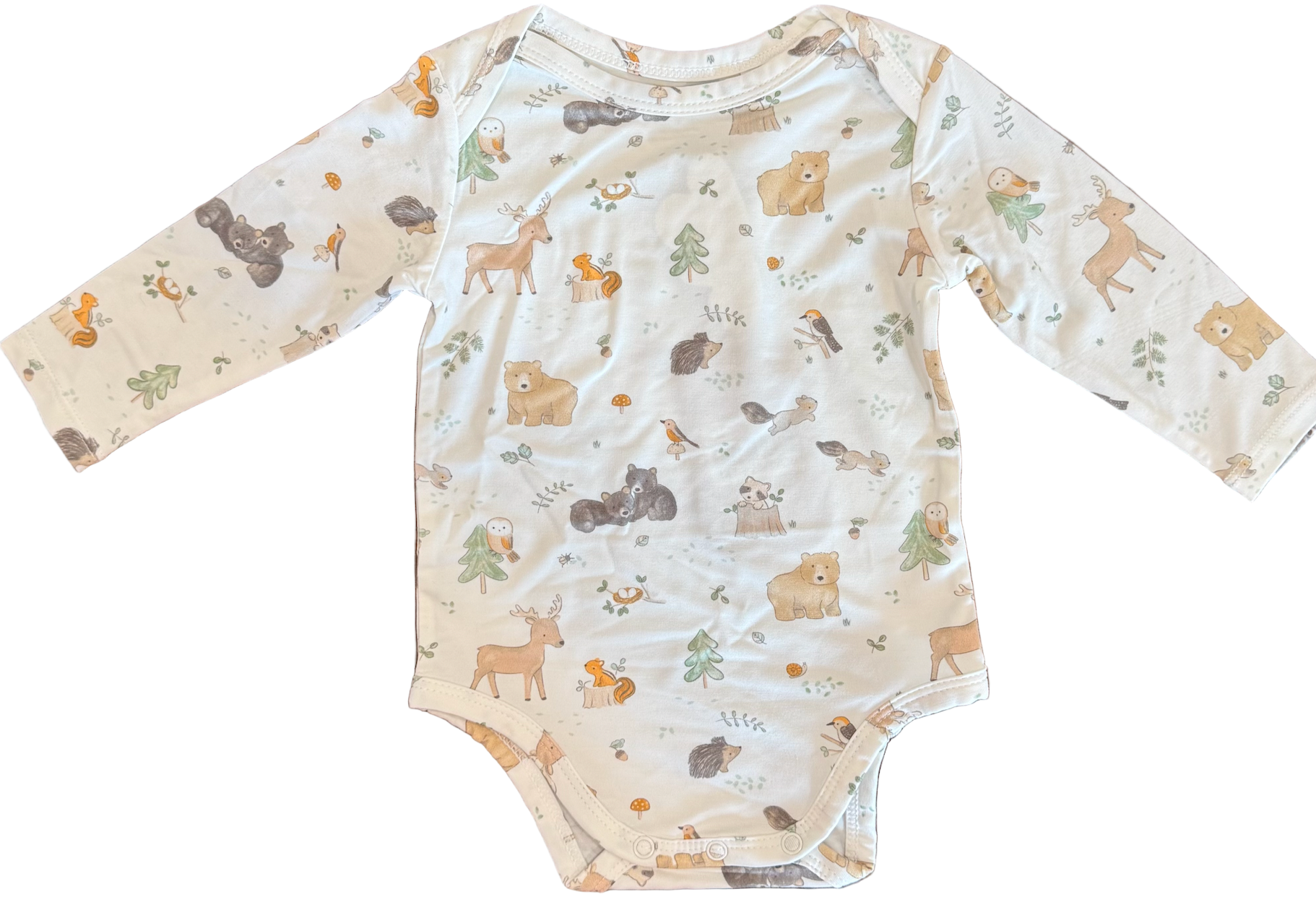 Long Sleeve Bodysuit in Farm Animals