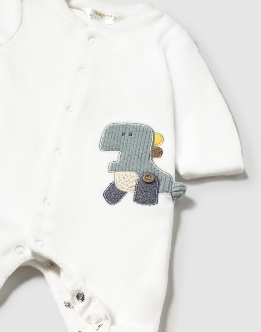 Newborn Boy Velour Footie