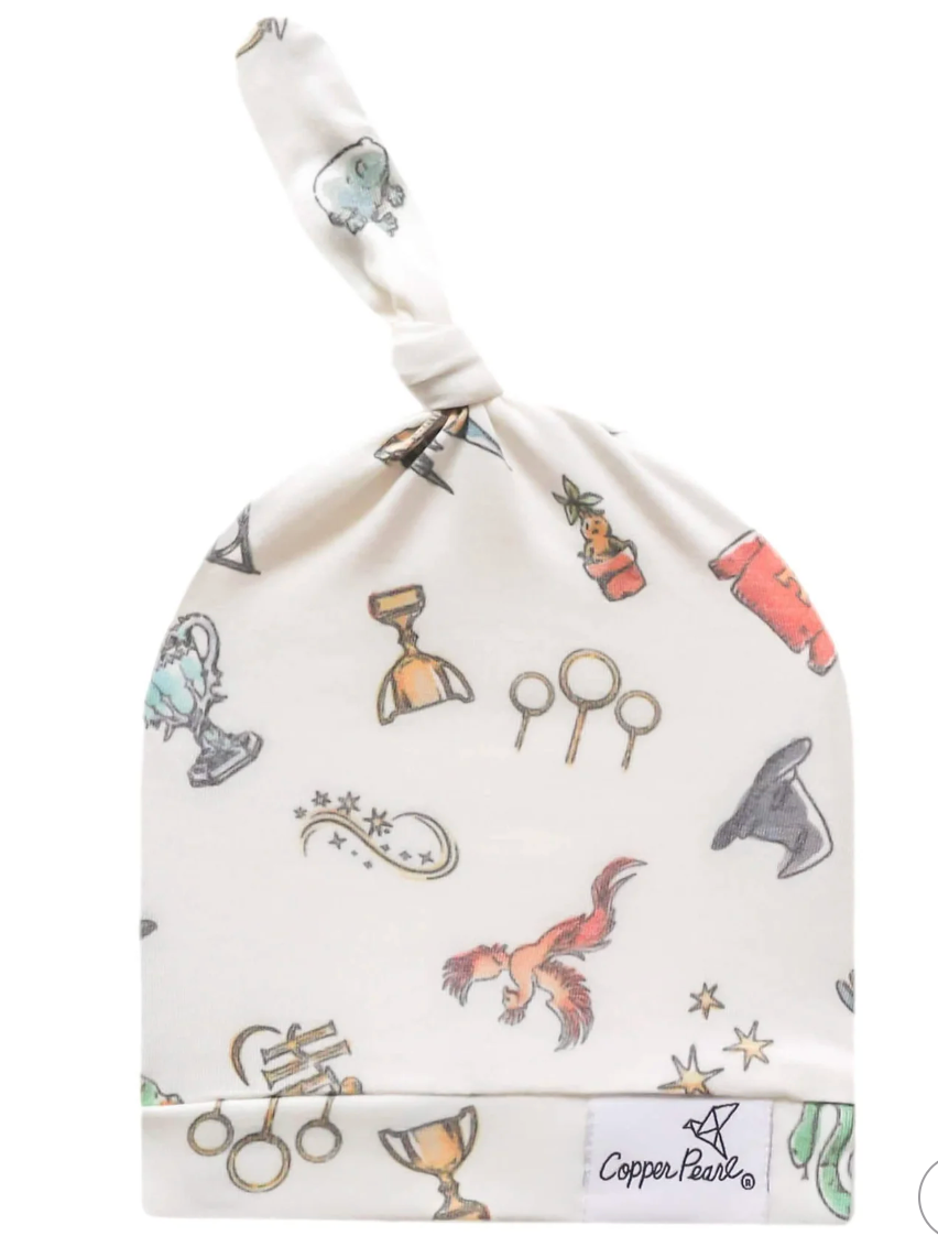 Copper Pearl Top Knot Hat