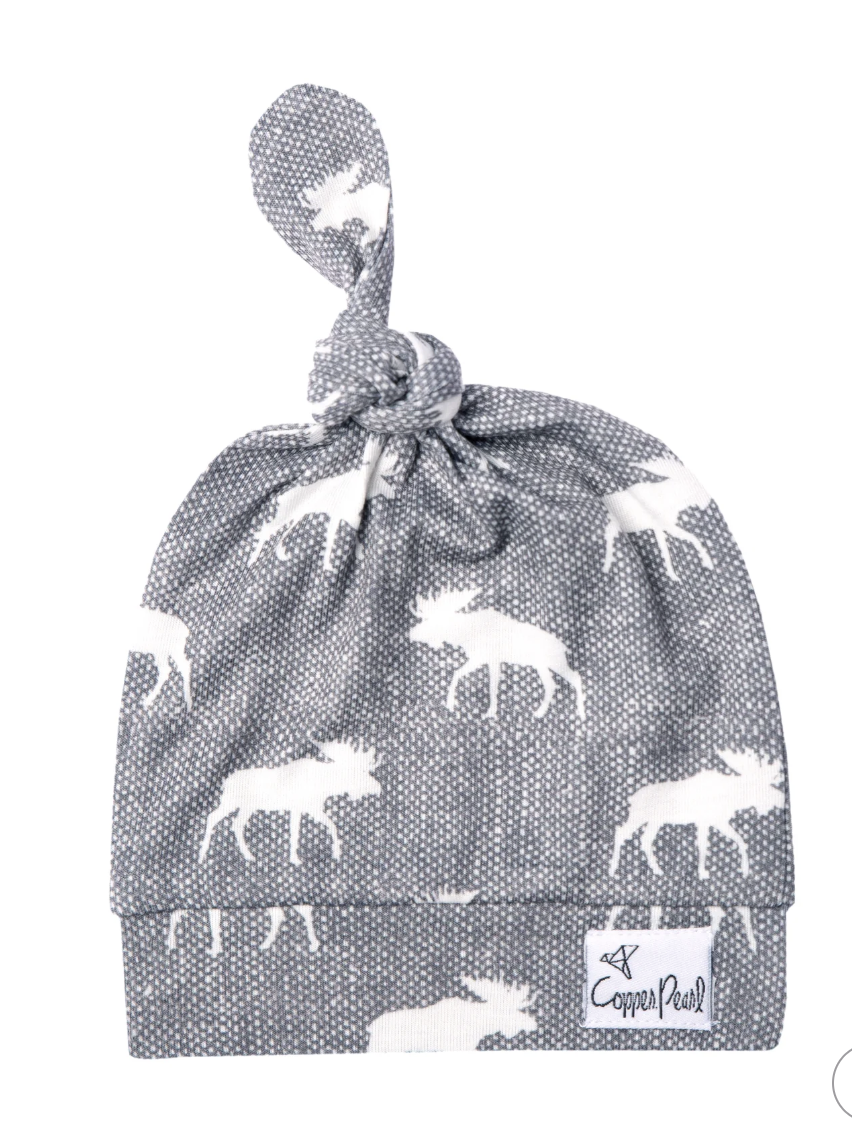 Copper Pearl Top Knot Hat