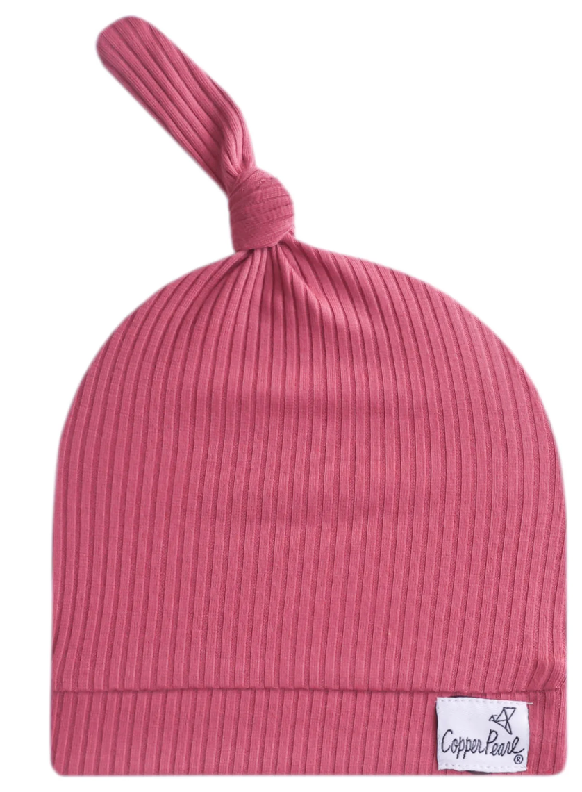 Copper Pearl Top Knot Hat