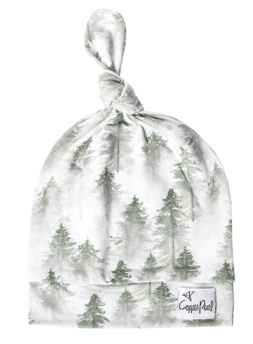 Copper Pearl Top Knot Hat