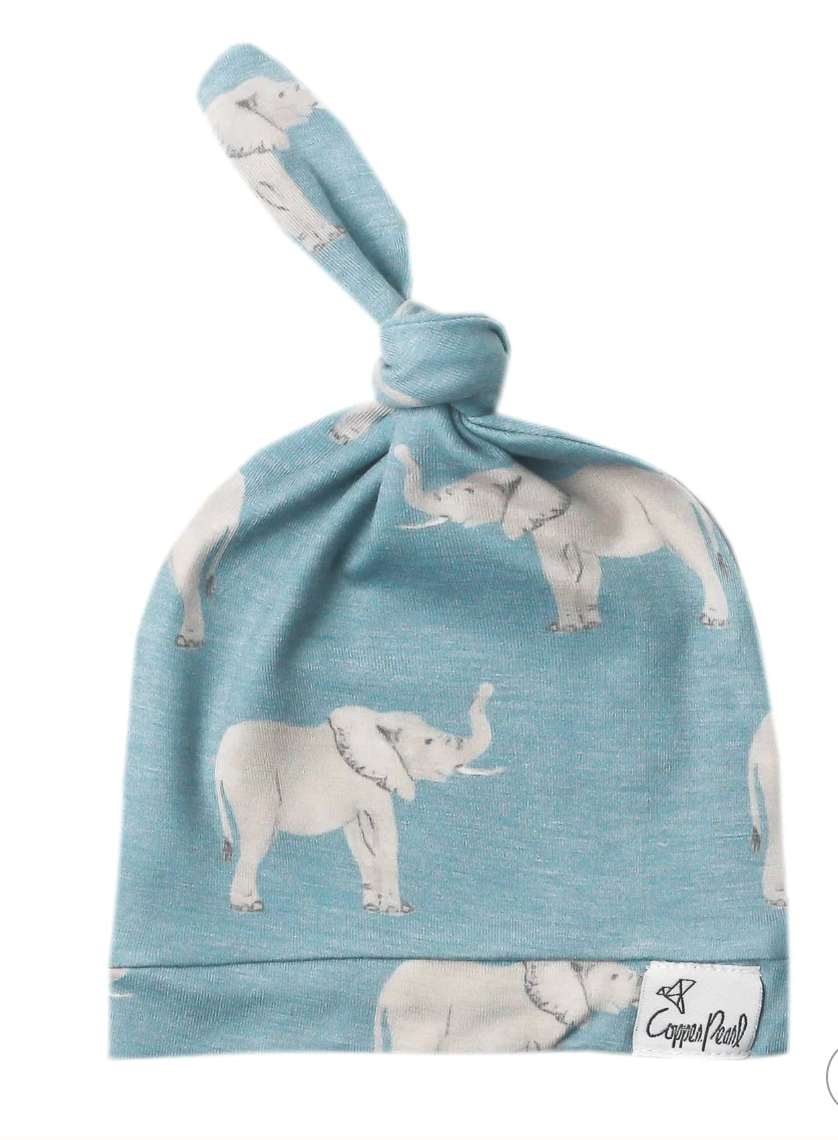 Copper Pearl Top Knot Hat