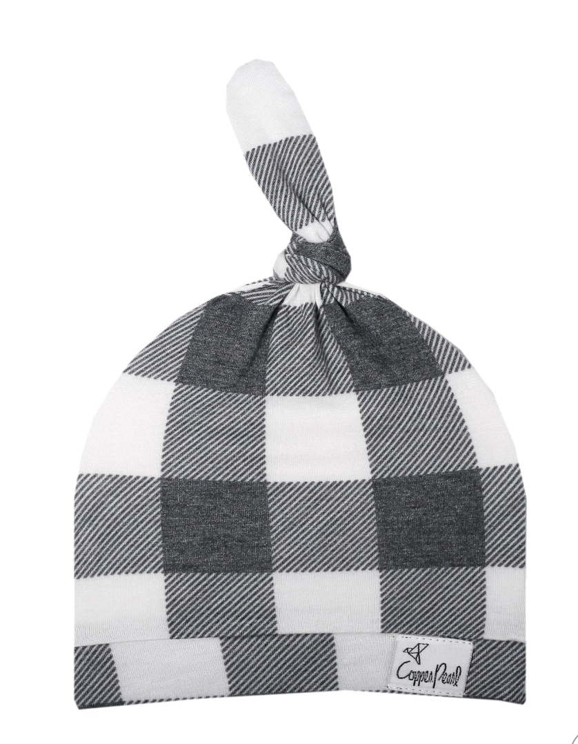 Copper Pearl Top Knot Hat