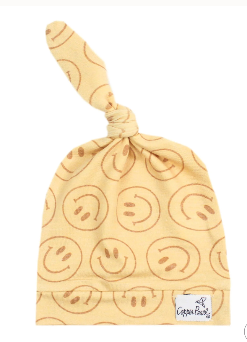 Copper Pearl Top Knot Hat