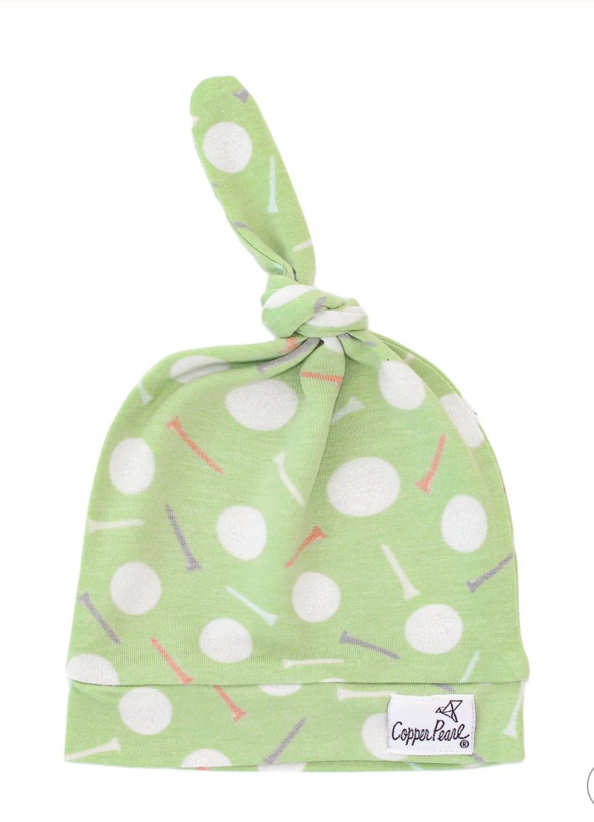 Copper Pearl Top Knot Hat