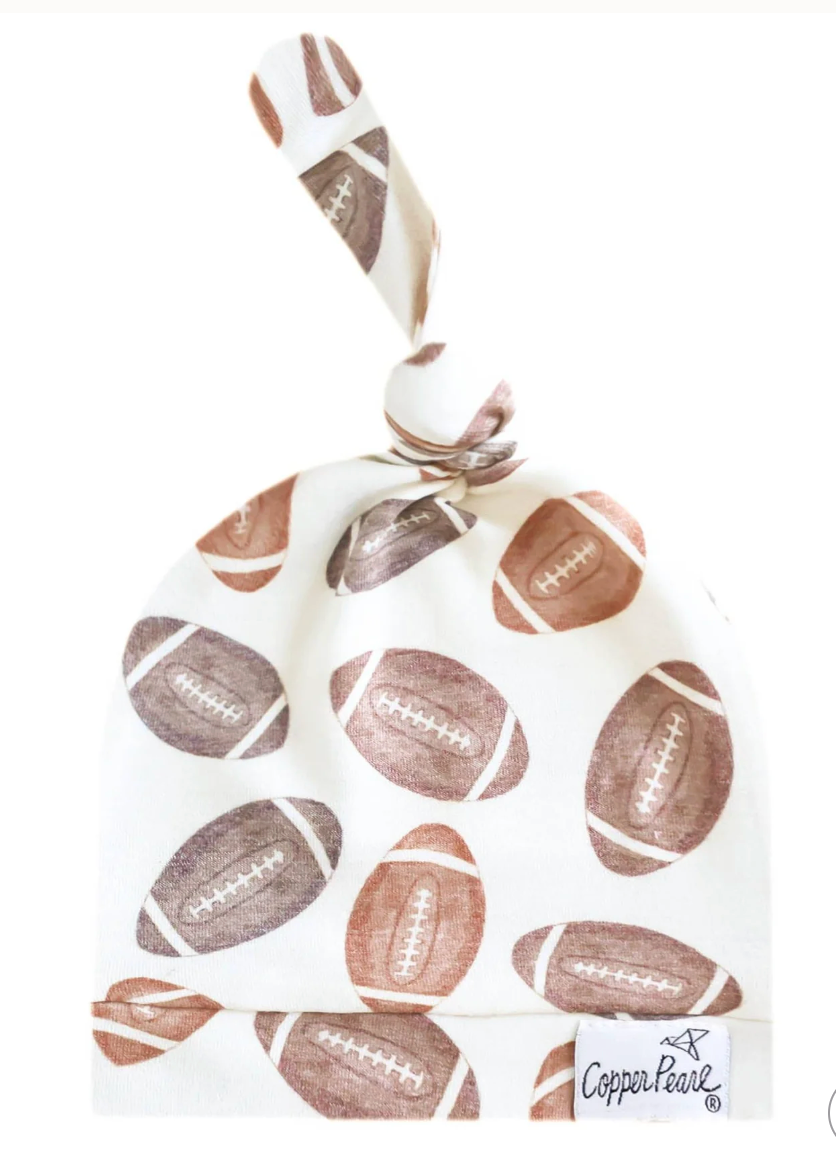 Copper Pearl Top Knot Hat