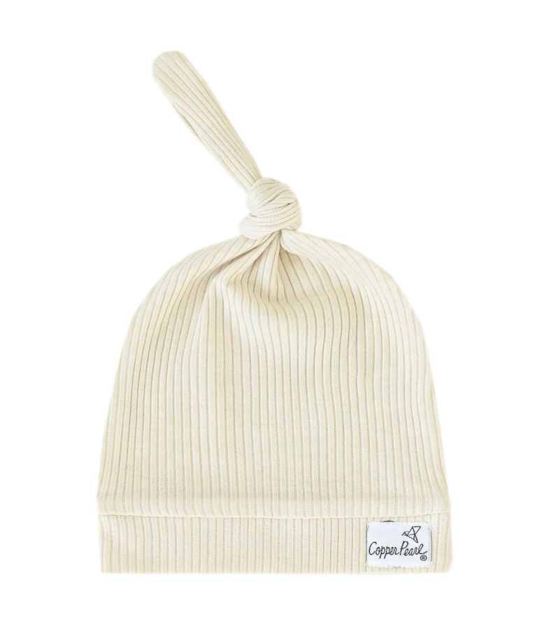Copper Pearl Top Knot Hat