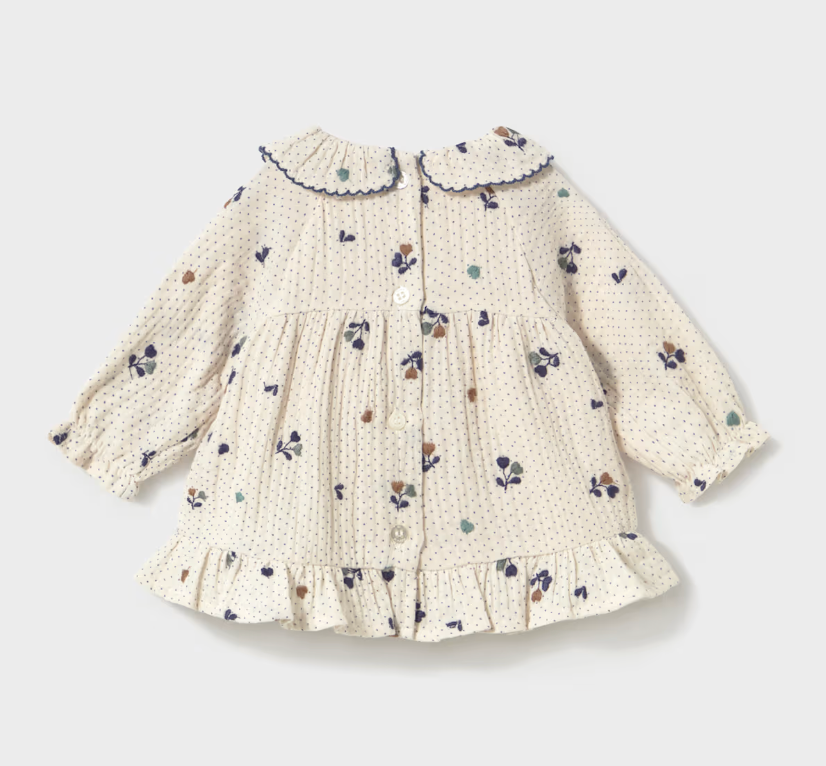 Collared Embroidered Dress