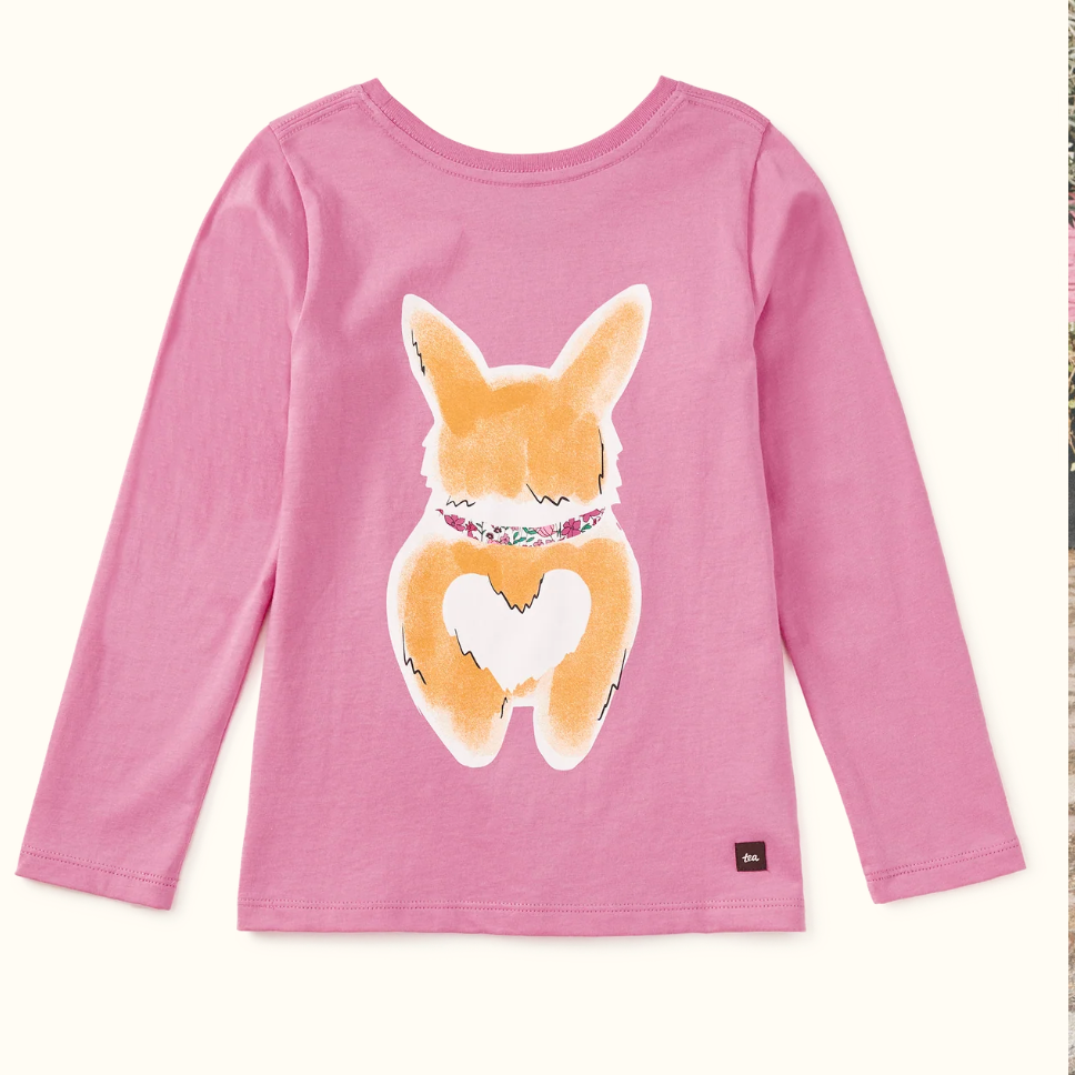Perenial Pink Corgi Love Tee