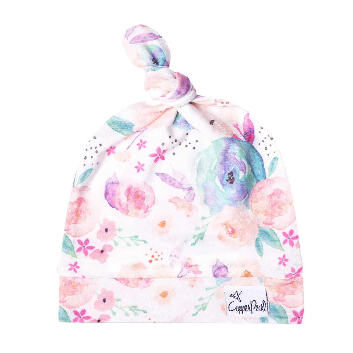 Copper Pearl Top Knot Hat