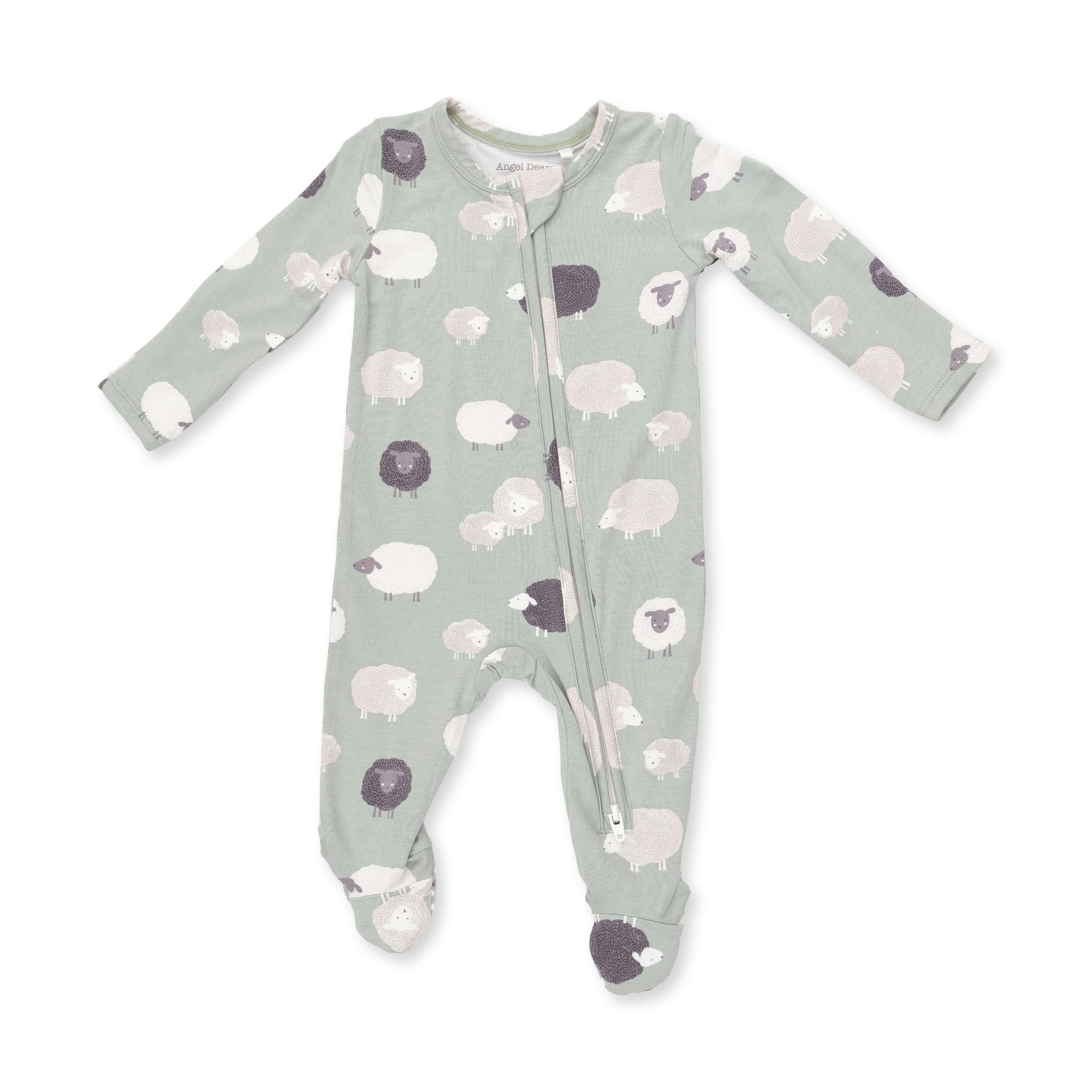 2 Way Zipper Footie - Black Sheep