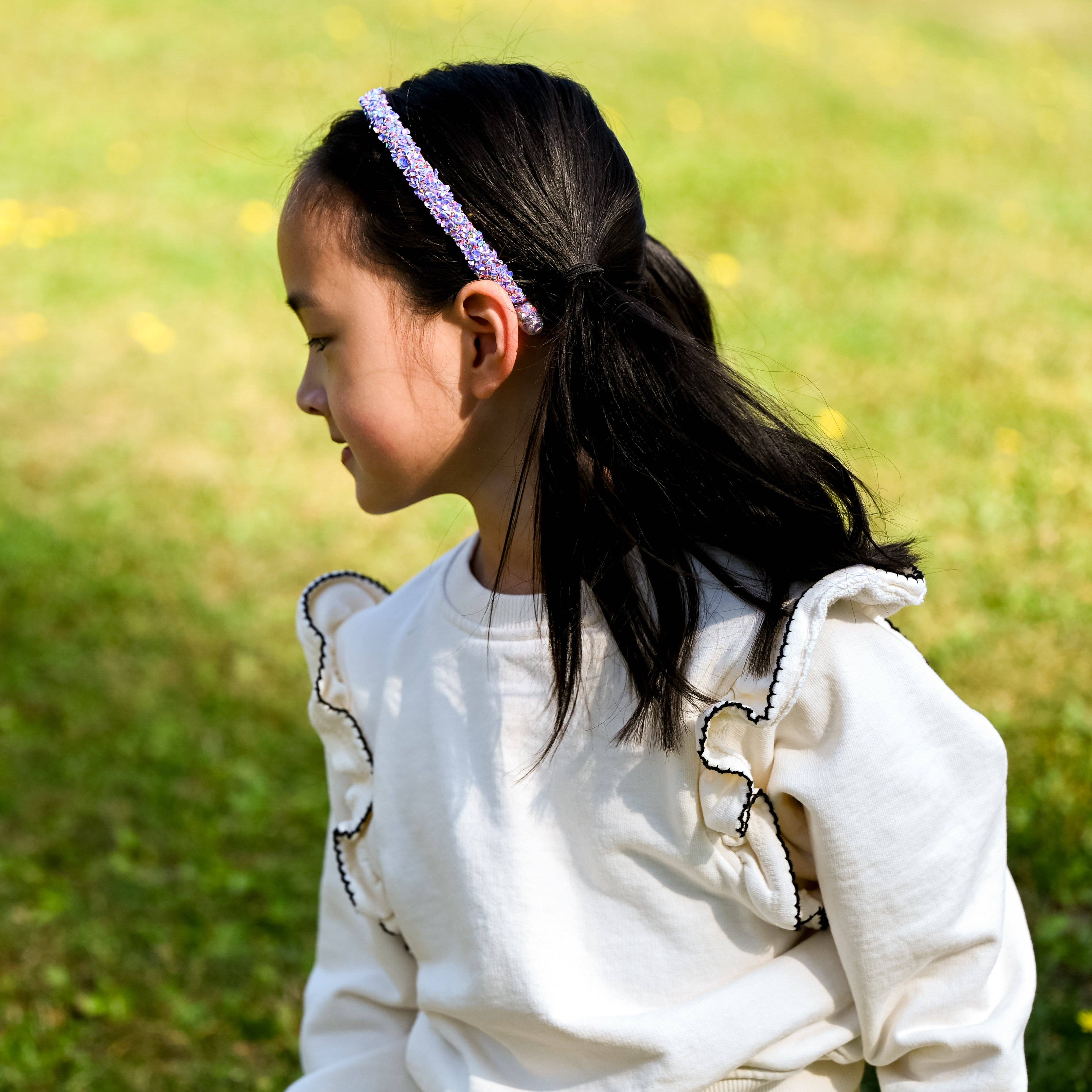 Thin Sequin Headband - Non Slip Hair Accessories for Kids