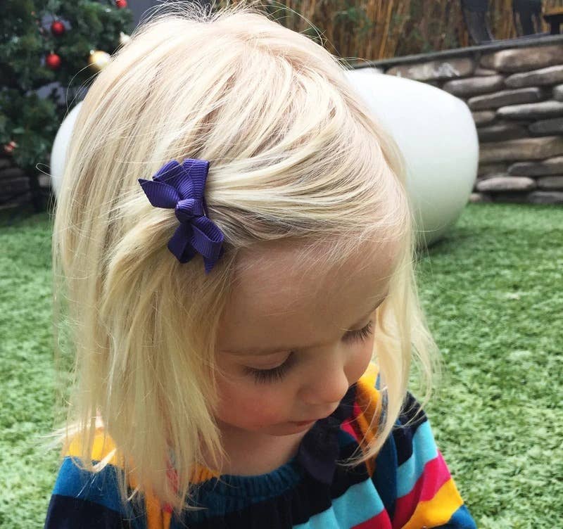 5 Chelsea Boutique Grosgrain Bows on Snap Clips - Baby Hype