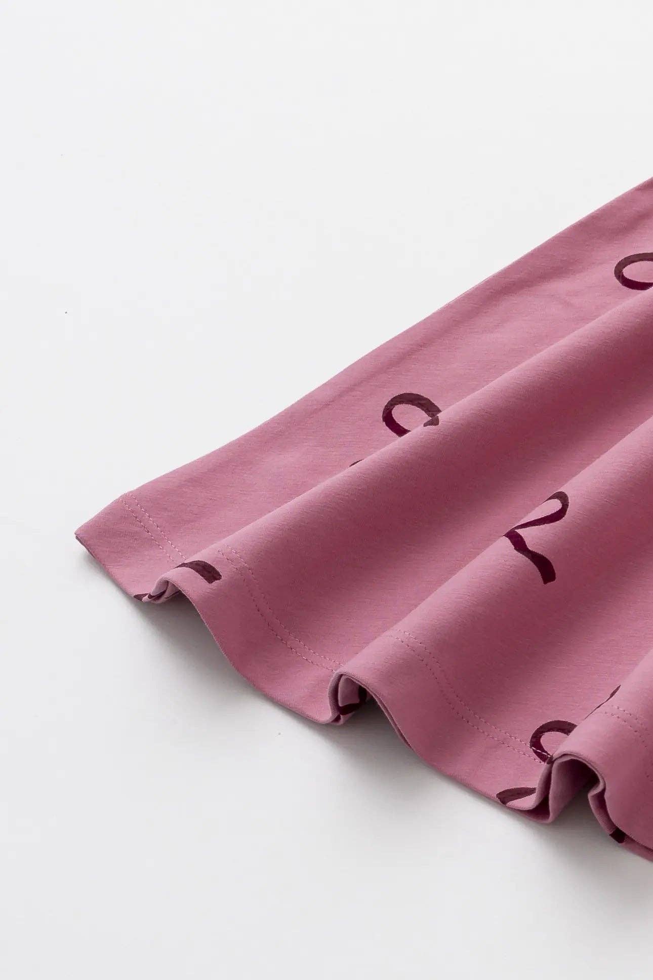 Back to School Long Sleeve Let's Dance Dress_Pink Ribbons